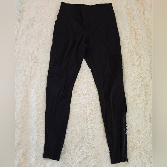 Athleta Pants - Athleta Black Delancey Moto Tight Leggings